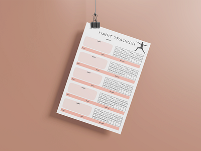 Habit Tracker Template business planner clean daily tracker