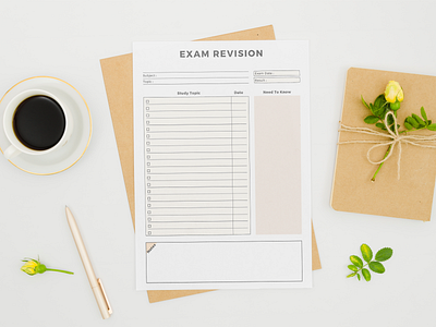 Exam Revision Planner Template