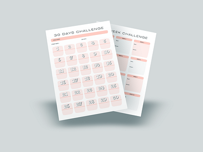 Fitness Challenge Planner Template weight loss tracker