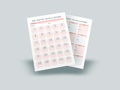 Fitness Challenge Planner Template