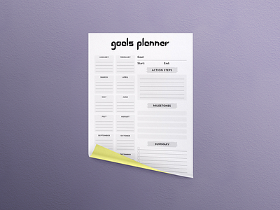 Goals Planner Template