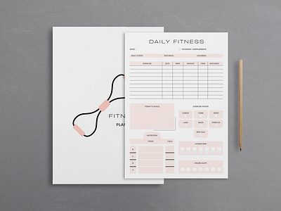 Fitness Planner Template daily exercises