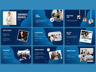 Blue and Gradient Corporate Presentation profile