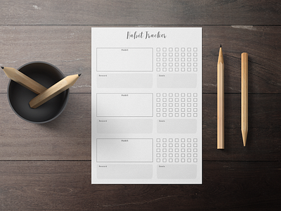 Elegant and Minimal Habit Tracker Template tracker