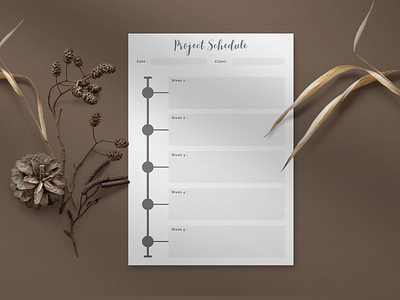 Clean Project Schedule Planner Template clean project