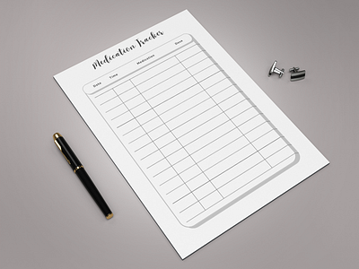 Medication Tracker Planner Template