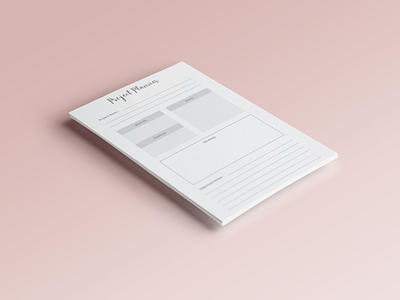 Clean Project Planner Template clean happy planner