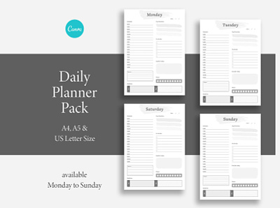 Daily Planner Pack planner template