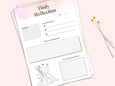 Daily Reflection Planner Template