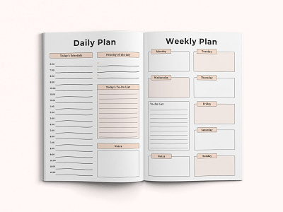 Daily Weekly Planner Template plan