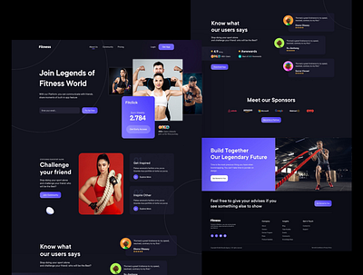 Fitness Web UI fitness fitness web ui fitness website design gym gym website helth website ui uiux design web ui web ui design wesite workout