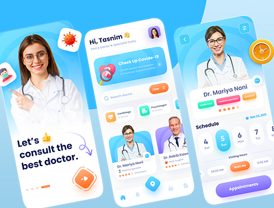 Health Care App app app ui app ui design applicatiion design graphic design health health care app ui ux