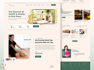 Spa Website graphic design ui ux web ui