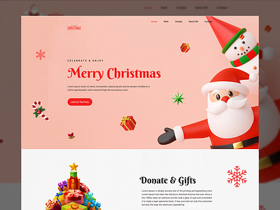 Christmas Landing Page christmas figma graphic design illustrartor illustration logo photoshop portfolio ui ux web web ui