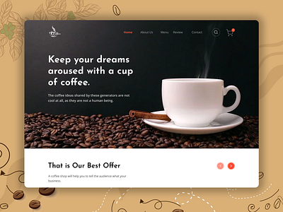 Coffee Product Landing Page graphic design illustration web ui