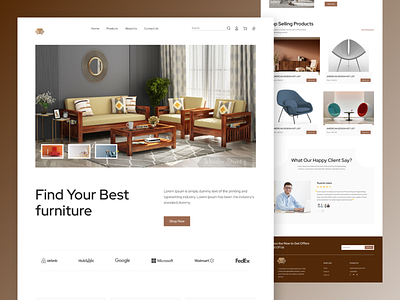 Furniture Landing Page landing page ui ux web ui