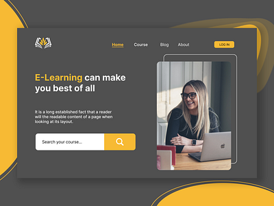 E-Learning Website app design graphic design