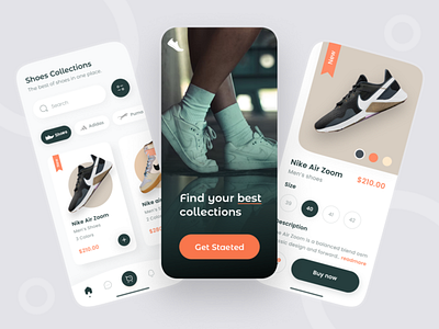 Shoes App app branding design graphic design illustration logo shoes ui ux