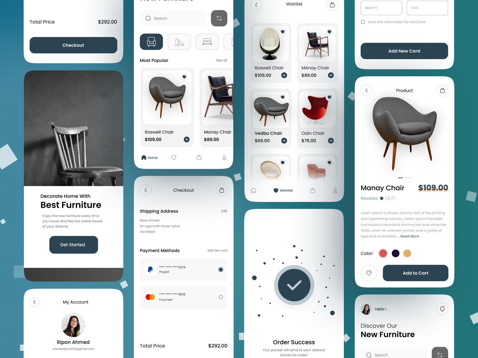 Furniture Mobile App UI by Secure Infotech on Dribbble