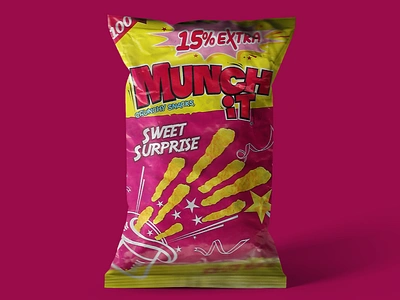 Munch iT Sweet Surprise branding design food illustration product design