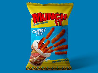 Cheesy Stix Munch iT branding design food illustration product design