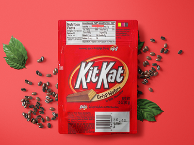 Kit Kat Crisp Wafers branding design food illustration product design