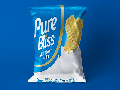 Pure Bliss Milk Cream Wafer branding design food illustration product design