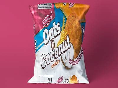Oats and Coconut Cookies branding design food illustration product design