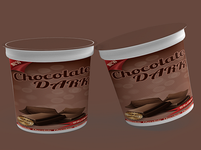 Chocolate Dark Ice Cream branding design food illustration product design