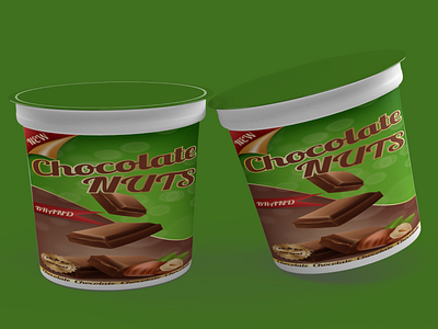 Chocolate Nuts Ice Cream branding design food illustration product design