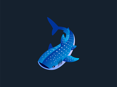 Whale Shark colorful fish gradient illustration logo vector whale shark