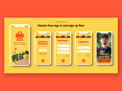 Grocery Mobile App Design (2/6) branding design ui