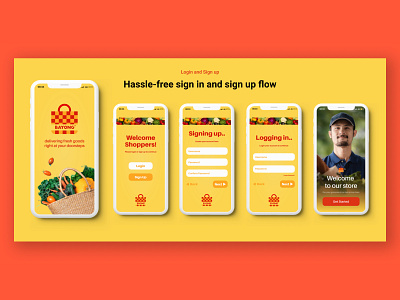 Grocery Mobile App Design (2/6) branding design ui