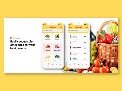 Grocery Mobile App Design (4/6) branding design ui