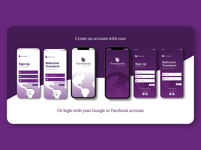 Travel Mobile App Design (2/10) Login and Signup Screen app branding design ui