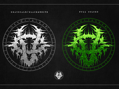 monogram logo death metal death core dark horror