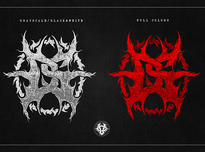 monogram logo death metal death core dark horror dark death core logo death metal logo design graphic design horror logo monogram