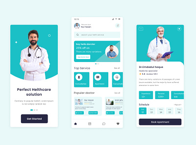 Hospital mobile app design amazing apartment app covid crea creative design doctor hospital love medicina mobile mockup ui