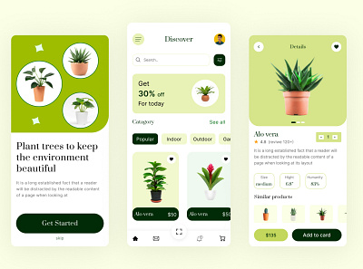 Plant mobile app design amazing app beautiful branding creative design garden gree homedecor houseplant love mobile naturephotography photography photooftheday plant plantlife plantlove tree ui