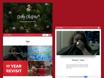 Crosby Christmas - website landing page mockup sketch videos web design web development website website design