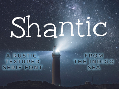Shantic Font from The Indigo Sea branding design font hand drawn font serif font typeface typewriter font typography