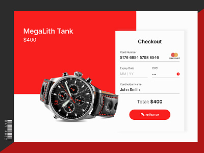 Daily UI 002
Credit Card Checkout