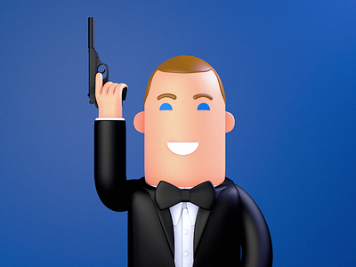 Bond. James Bond animation bond character cinema 4d illustration james bond