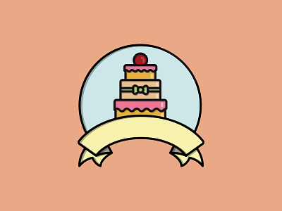 Cake bakery cake cake shop desert flat flatdesign graphicdesign illustration logo vector