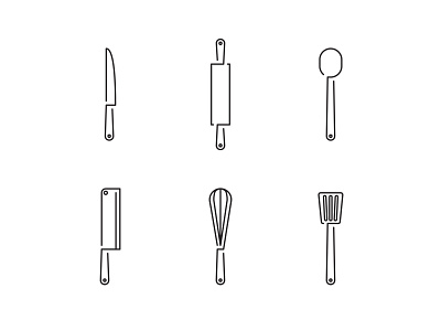 kitchen Utensils cook cooking filled line flat flatdesign graphicdesign icon kitchen kitchen utensils outline picto pictogram restaurant vector