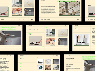 Parfait Living Concept | UI branding design editorial graphic interface layout ui web webdesign website