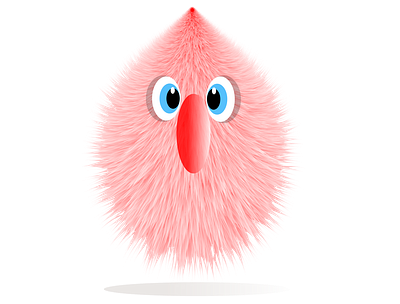 Hairy Soft Cartoon Pink 3d eyes design graphic design hairy cartoon illustration pink cartoon soft cartoon