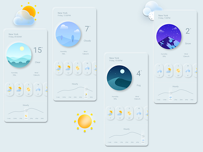 Weather App HomeScreen : Neomorphism