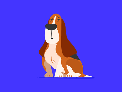 Basset basset breed character dog sad upset