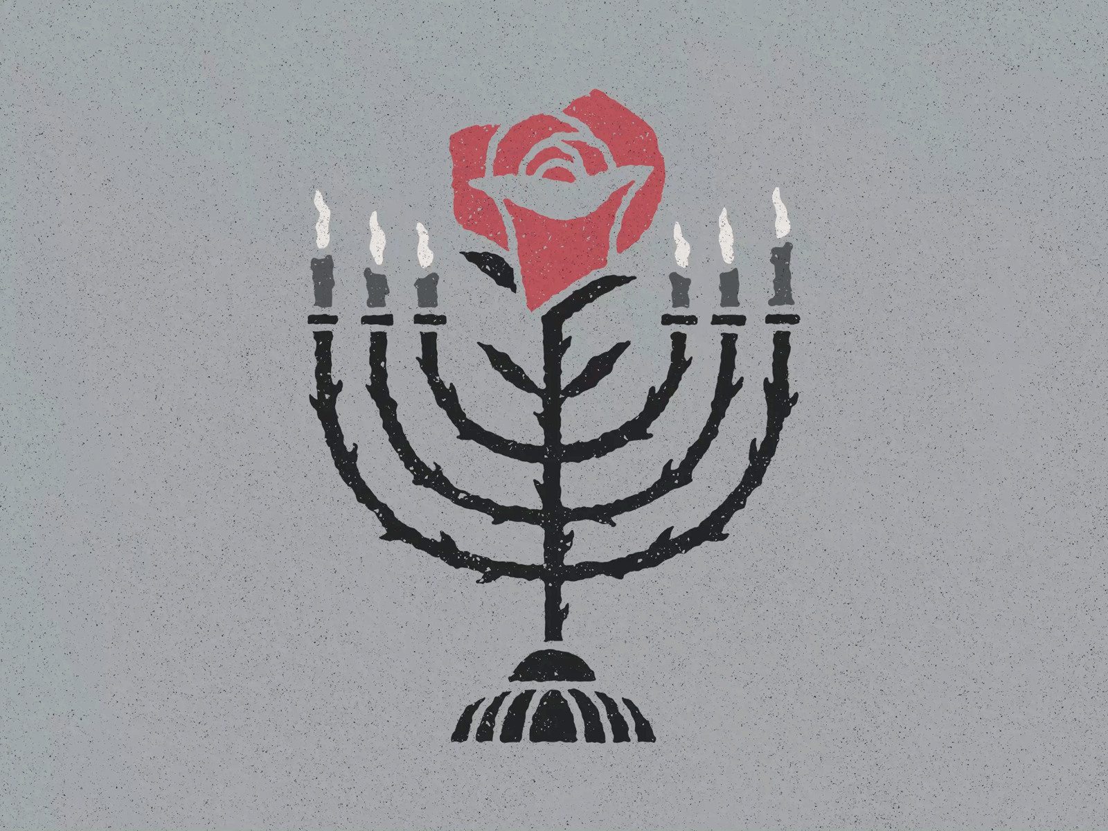 Menorah - La Rosa de Pasión after effects animation branding colour palette design editorial gif graphic design illustrated book illustration illustrator jewish logo menorah photoshop rose tattoo typography vector